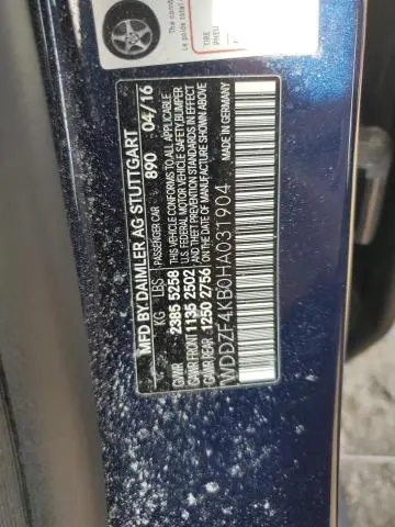 2017 MERCEDES-BENZ E 300 4MATIC  