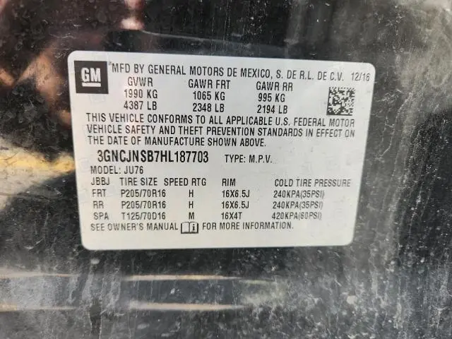 2017 CHEVROLET TRAX LS  