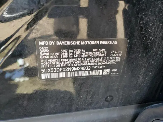 2022 BMW X3 XDRIVE30I  