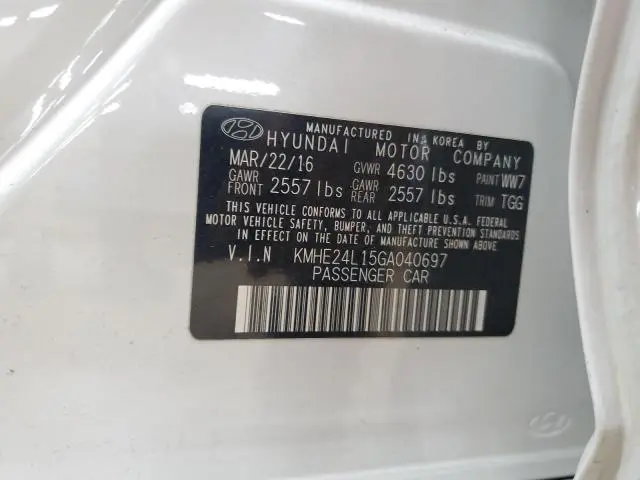 2016 HYUNDAI SONATA HYBRID  