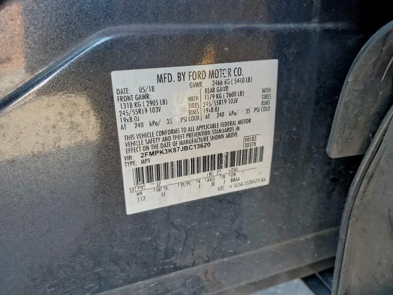 2018 FORD EDGE TITANIUM  