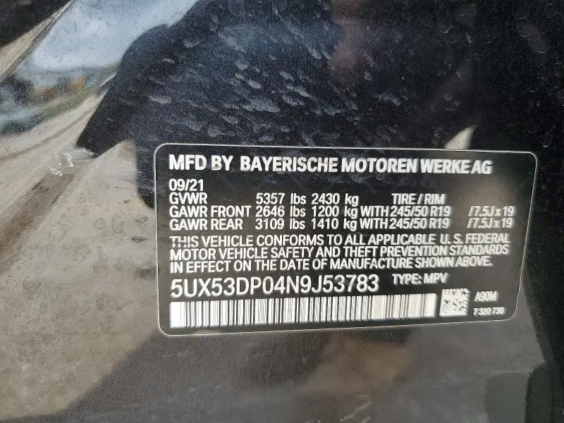 2022 BMW X3 XDRIVE30I  