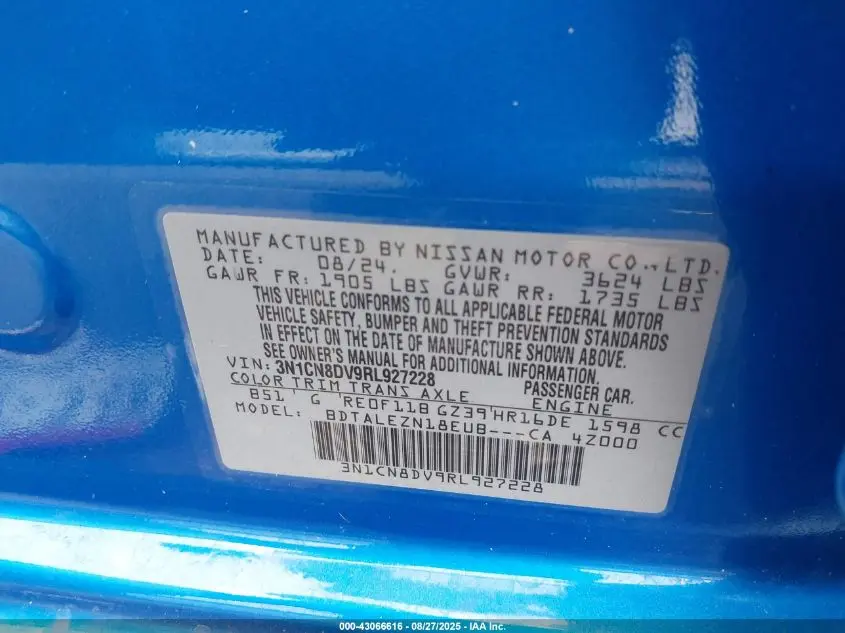 2024 NISSAN VERSA 1.6 S