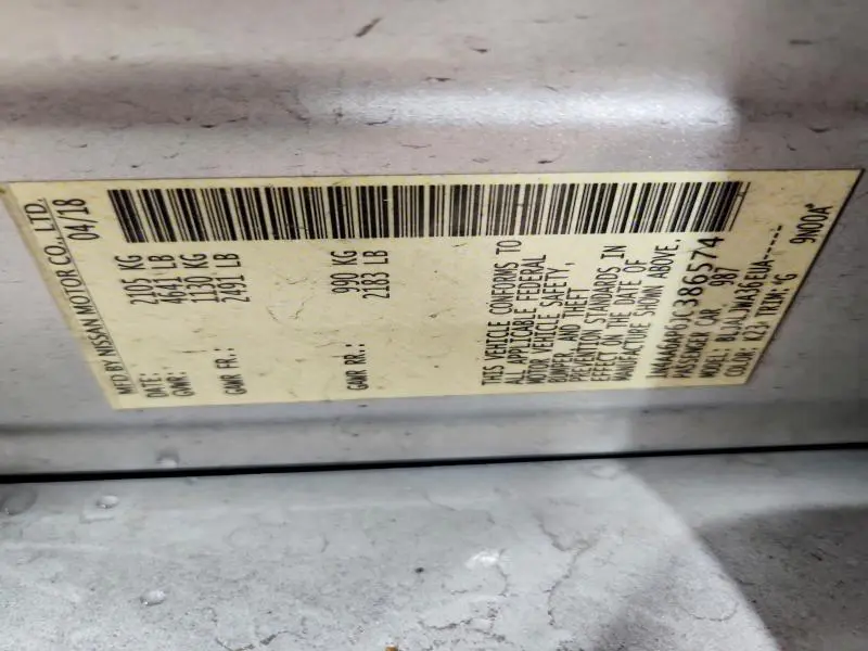 2018 NISSAN MAXIMA 3.5S  