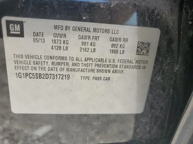 2013 CHEVROLET CRUZE LT