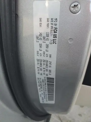 2019 CHRYSLER PACIFICA LIMITED  