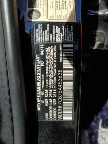 2011 MERCEDES-BENZ E 550  