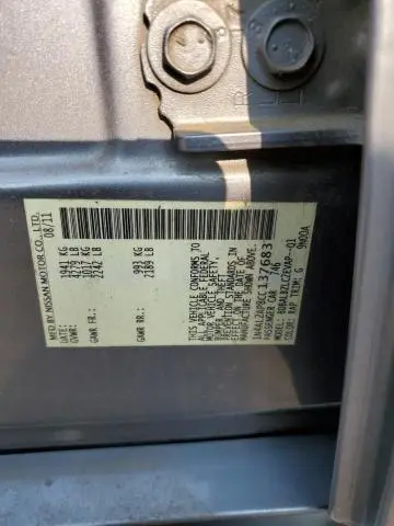 2012 NISSAN ALTIMA BASE  