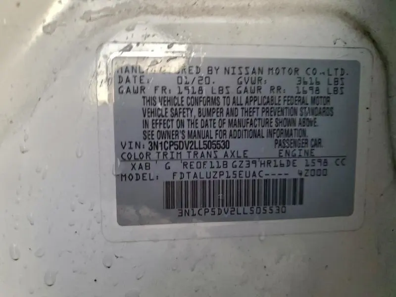 2020 NISSAN KICKS SR  