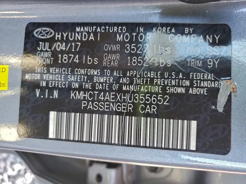 2017 HYUNDAI ACCENT SE  