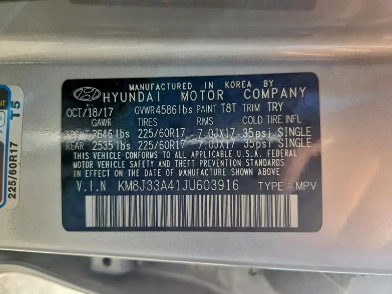 2018 HYUNDAI TUCSON SEL  