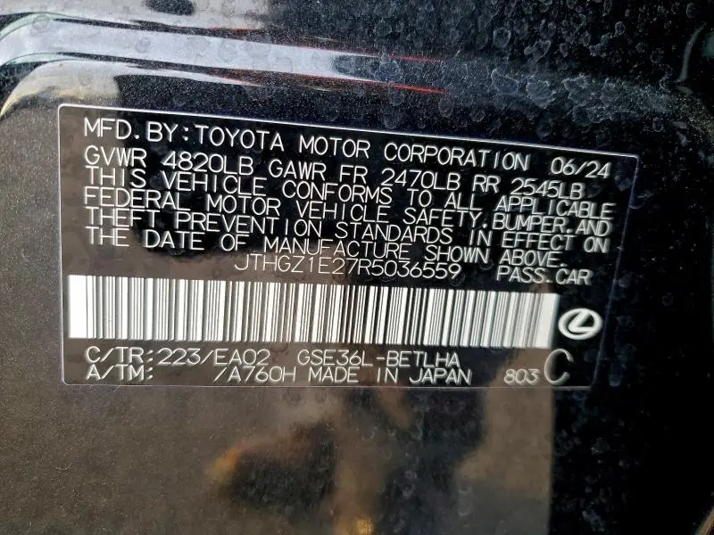 2024 LEXUS IS 350 F SPORT  