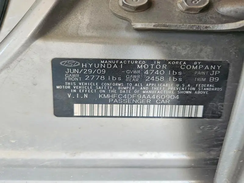 2010 HYUNDAI AZERA LIMITED  