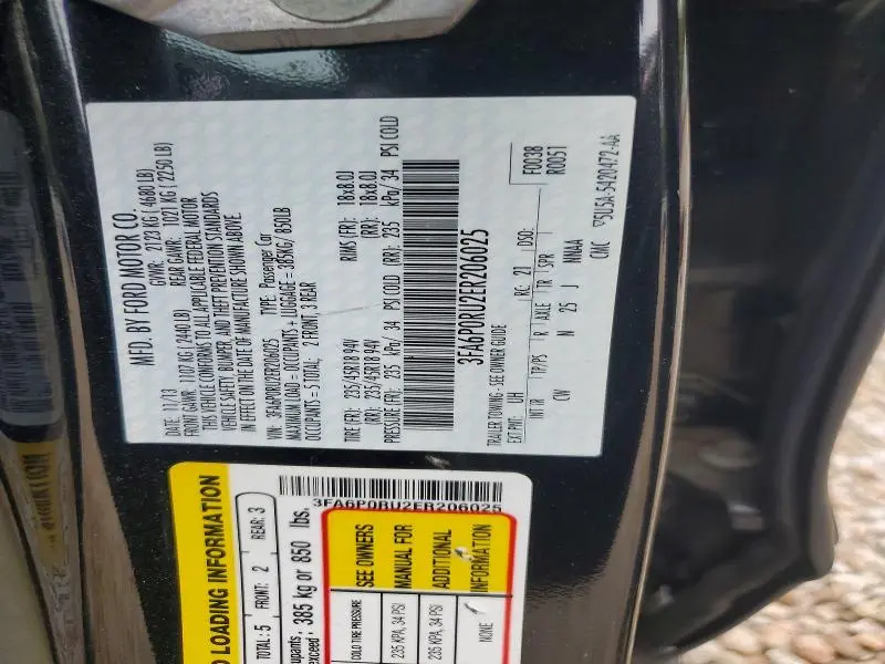 2014 FORD FUSION TITANIUM HEV  