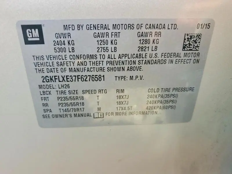 2015 GMC TERRAIN SLT  