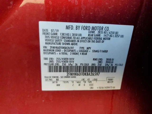 2019 FORD FLEX LIMITED  