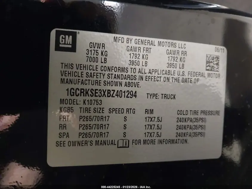 2011 CHEVROLET SILVERADO 1500 LT