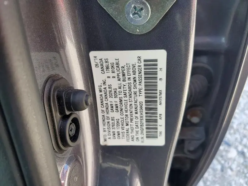 2014 HONDA CIVIC EXL  