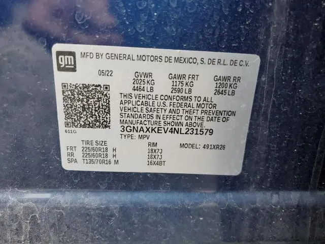 2022 CHEVROLET EQUINOX LT