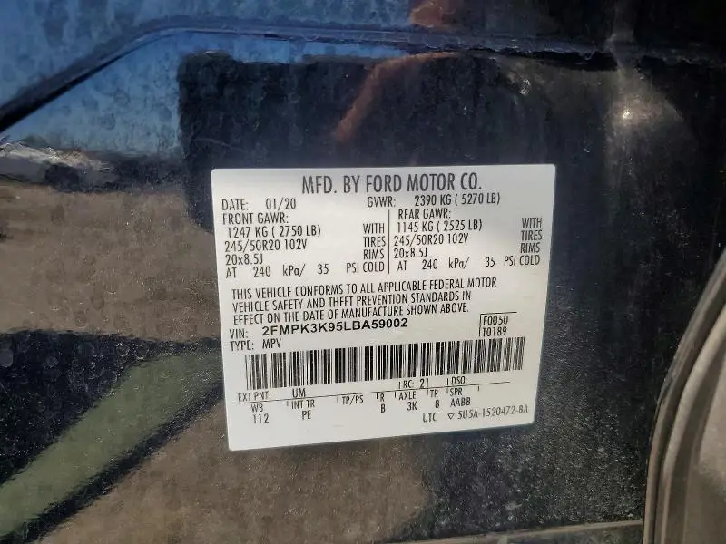 2020 FORD EDGE TITANIUM  