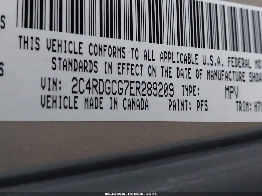 2014 DODGE GRAND CARAVAN SXT