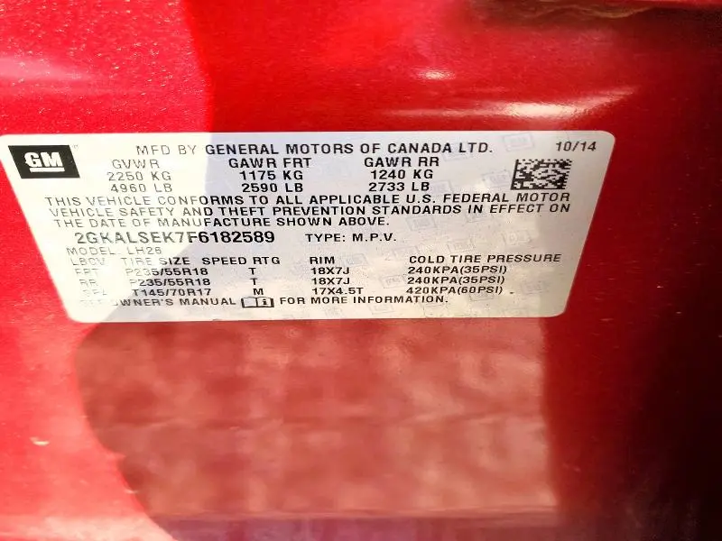 2015 GMC TERRAIN SLT  