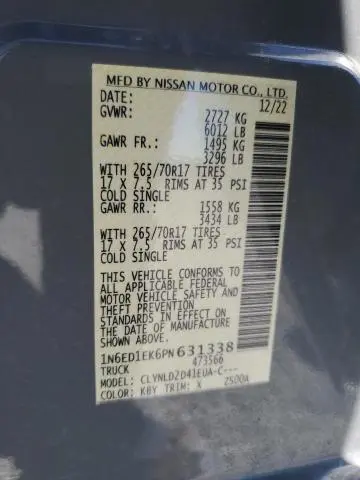 2023 NISSAN FRONTIER S  