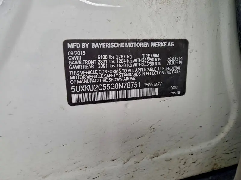 2016 BMW X6 XDRIVE35I  