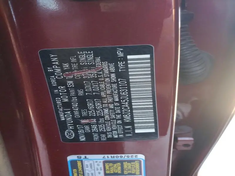 2018 HYUNDAI TUCSON SE  