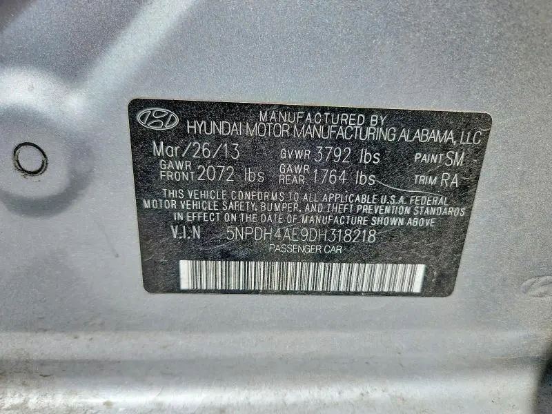 2013 HYUNDAI ELANTRA GLS  