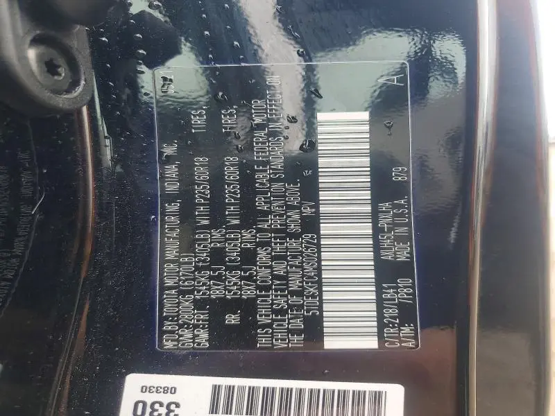 2021 TOYOTA SIENNA PLATINUM 7-PASSENGER  