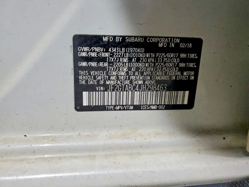 2018 SUBARU CROSSTREK PREMIUM  