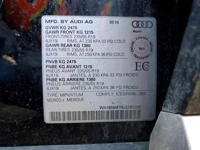 2018 AUDI Q5 PREMIUM PLUS  