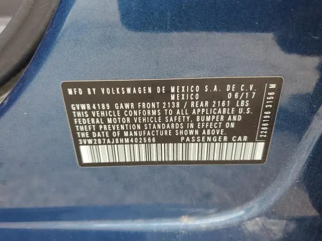 2017 VOLKSWAGEN JETTA S  