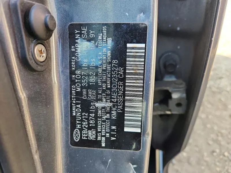 2012 HYUNDAI ACCENT GLS  