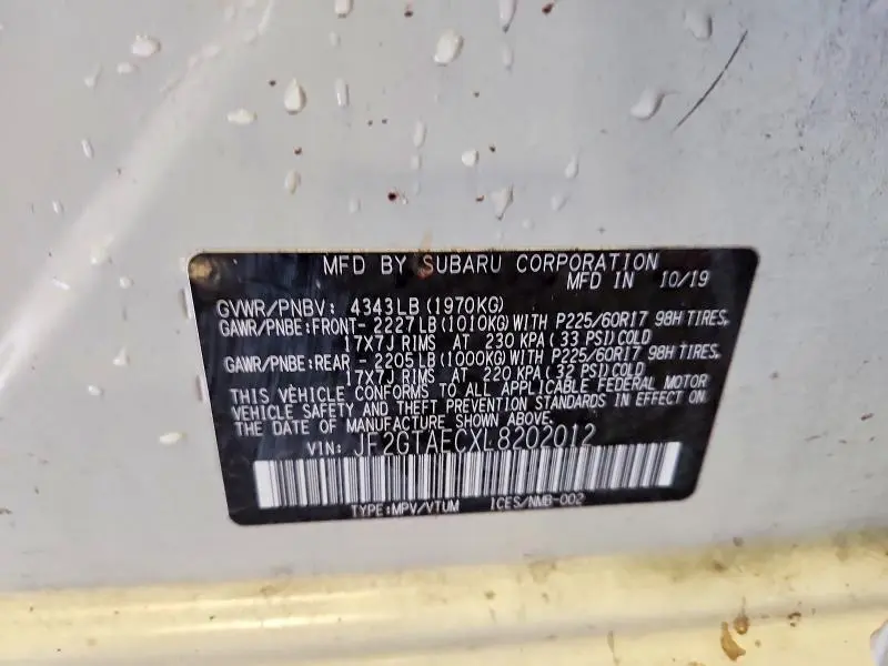 2020 SUBARU CROSSTREK PREMIUM  