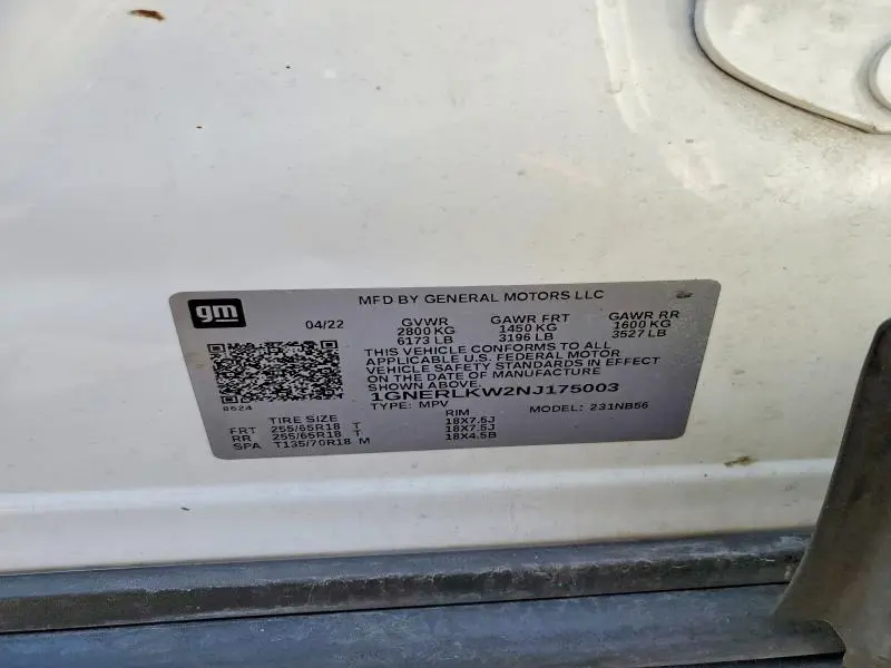 2022 CHEVROLET TRAVERSE LS  