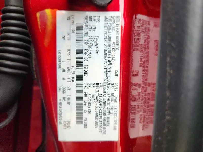 2015 FORD FOCUS SE  