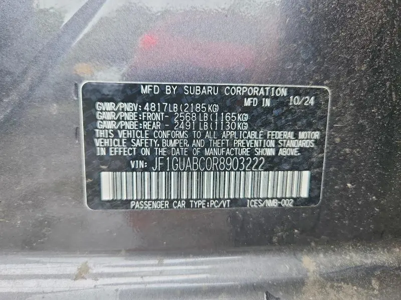 2024 SUBARU IMPREZA   