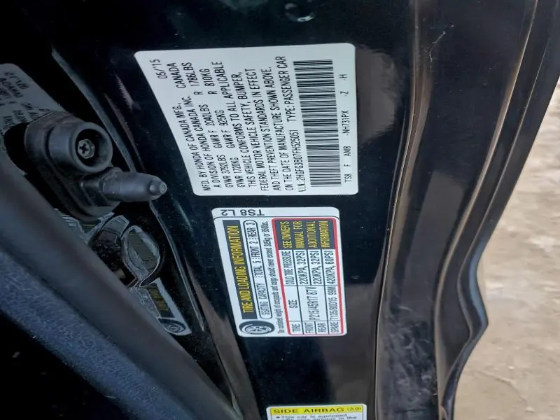 2015 HONDA CIVIC EXL  