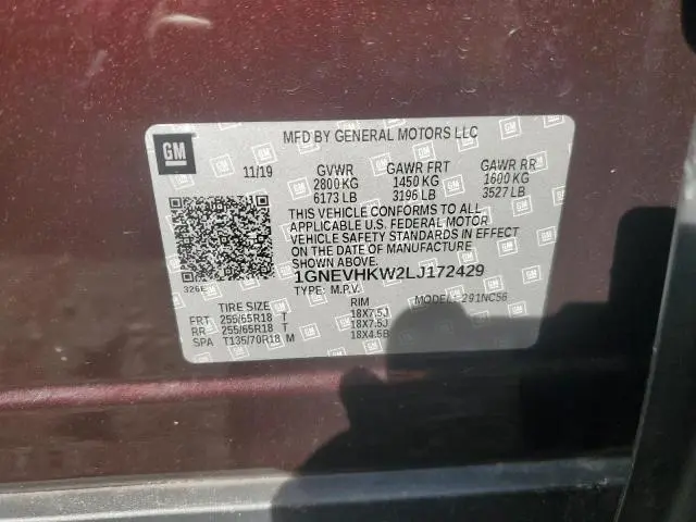 2020 CHEVROLET TRAVERSE LT  