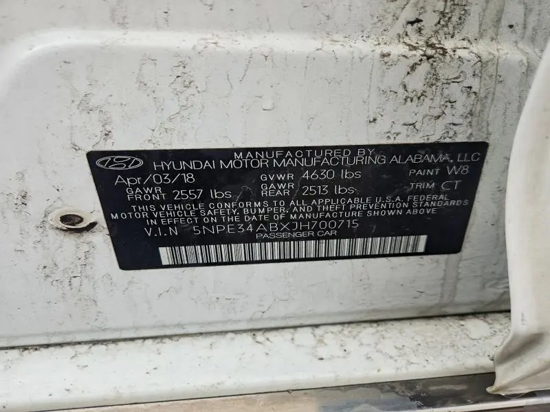 2018 HYUNDAI SONATA LIMITED 2.0T+  