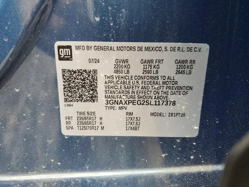 2025 CHEVROLET EQUINOX LT  