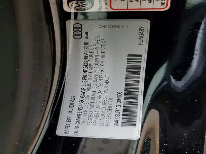 2016 AUDI A3 PREMIUM PLUS  