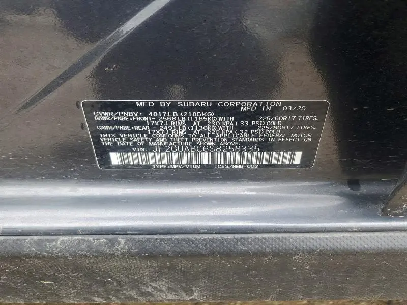 2025 SUBARU CROSSTREK   