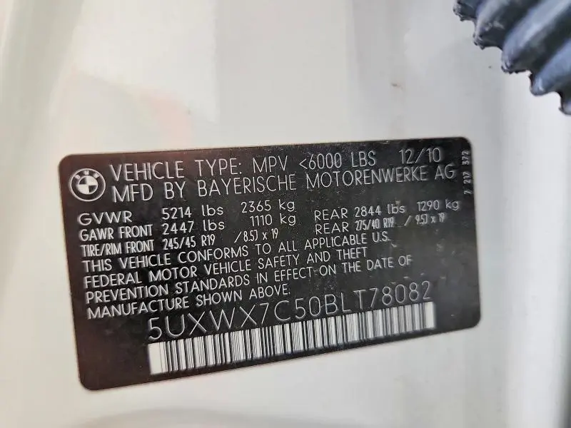 2011 BMW X3 XDRIVE35I  