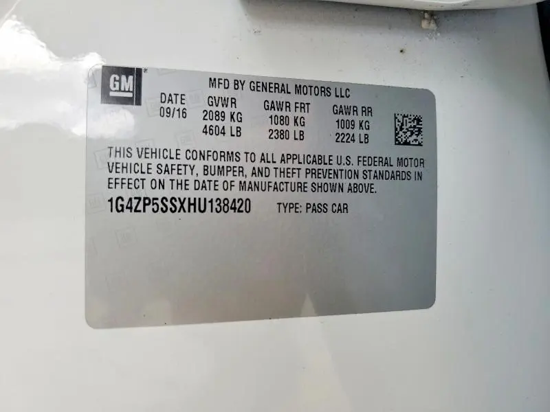 2017 BUICK LACROSSE ESSENCE  
