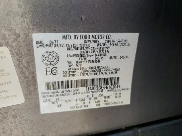 2014 FORD TAURUS SEL  
