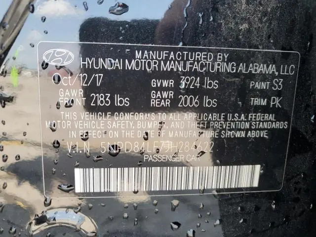 2018 HYUNDAI ELANTRA SEL  