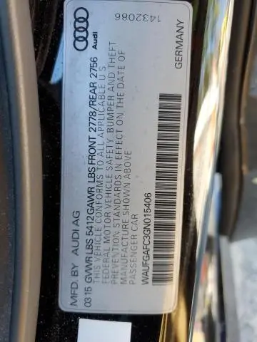 2016 AUDI A6 PREMIUM PLUS  